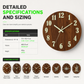 🕰️🤫Non-Ticking Silent Wood-Grain Wall Clock | Reduces Disturbing Ticking Noise for Bedrooms with Light Sleepers🪵