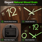 🕰️🤫Non-Ticking Silent Wood-Grain Wall Clock | Reduces Disturbing Ticking Noise for Bedrooms with Light Sleepers🪵