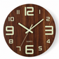 🕰️🤫Non-Ticking Silent Wood-Grain Wall Clock | Reduces Disturbing Ticking Noise for Bedrooms with Light Sleepers🪵