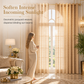 🌅🧶Geometric Greek-Key Jacquard Sheer Curtain Panel | Diffuses Harsh Daylight for Living Rooms and Bedrooms🏛️