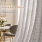 🌅🧶Geometric Greek-Key Jacquard Sheer Curtain Panel | Diffuses Harsh Daylight for Living Rooms and Bedrooms🏛️