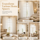 🌅🧶Geometric Greek-Key Jacquard Sheer Curtain Panel | Diffuses Harsh Daylight for Living Rooms and Bedrooms🏛️