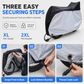 🚲🌧️190T Silver-Coated Bicycle Cover | Water-Repellent UV Shield, Reinforced Grommet Buckle⚡