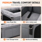 🐕🚗Heavy-Duty Metal-Frame Dog Car Booster Seat | Water- and Scratch-Resistant Oxford Fabric, Built-In Safety Tether🐶