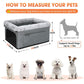 🐕🚗Heavy-Duty Metal-Frame Dog Car Booster Seat | Water- and Scratch-Resistant Oxford Fabric, Built-In Safety Tether🐶