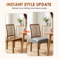 🪑💧Stretch PU Faux Leather Dining Chair Seat Cover | Water- and Stain-Repellent, 360° Fully Elastic Hem⚡