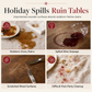 🎄🍽️Christmas-Printed Holiday Tablecloth | Rocking Horse Festive Pattern, Peach-Skin Weave Spill-Repellent Surface🐴