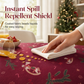 🎄🍽️Christmas-Printed Holiday Tablecloth | Rocking Horse Festive Pattern, Peach-Skin Weave Spill-Repellent Surface🐴