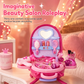 👑🎀 3-in-1 Kids' Pretend Play Makeup Vanity Rolling Suitcase Toy | Girls' Imaginative Role-Play 🎒