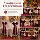 🎀🎄Large Velvet Christmas Bow Ornament | Tree Toppers, Wreaths, Garlands, Chair Backs, and Holiday Home Decor🪑
