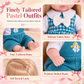🪆🎀Fixed-Pose Princess Doll Toy Set | Securely Rooted Soft, Comfortable Hair, Exquisite Pastel Bow Outfit👶