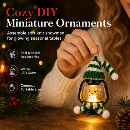 ⛄🕯️Mini Christmas Snowman LED Lantern Ornament | For Tabletop & Hanging Christmas and Winter Holiday Decor🎄