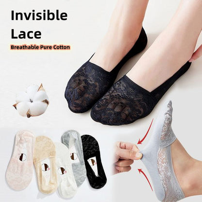 Chaussettes d'équipage en dentelle qui ne tomberont pas