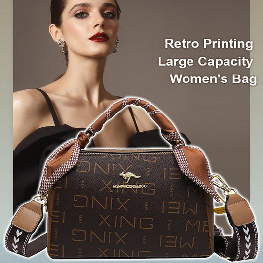 Women’s Vintage Printed Satchel Bag